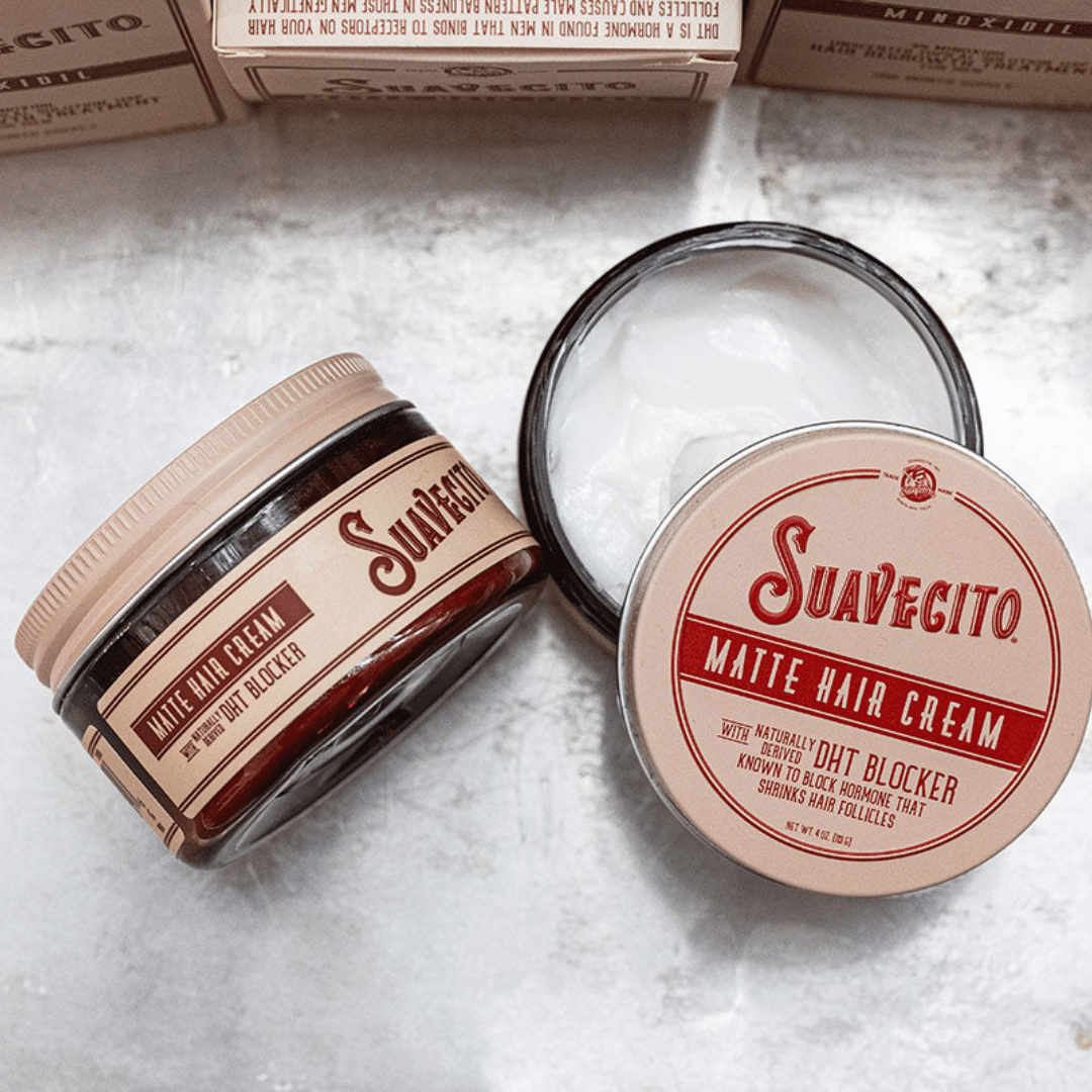 Cera mate anticaída con bloqueador DHT
suavecito