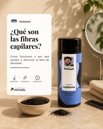 La guía más completa sobre las fibras capilares y cómo pueden ayudarte a disimular la alopecia - Los Consejos de Michael