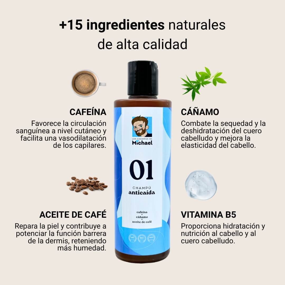 Ingredientes naturales chamú anticaída 01 Los Champús de Michael - Los Consejos de Michael