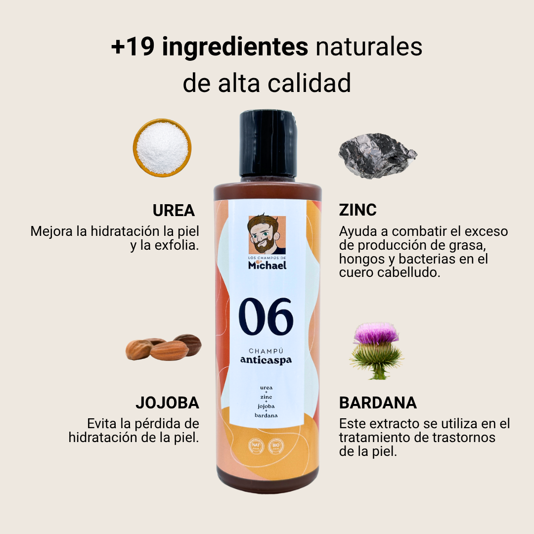 Ingredientes naturales champú anticaspa 06 Los Champús de Michael - Los Consejos de Michael