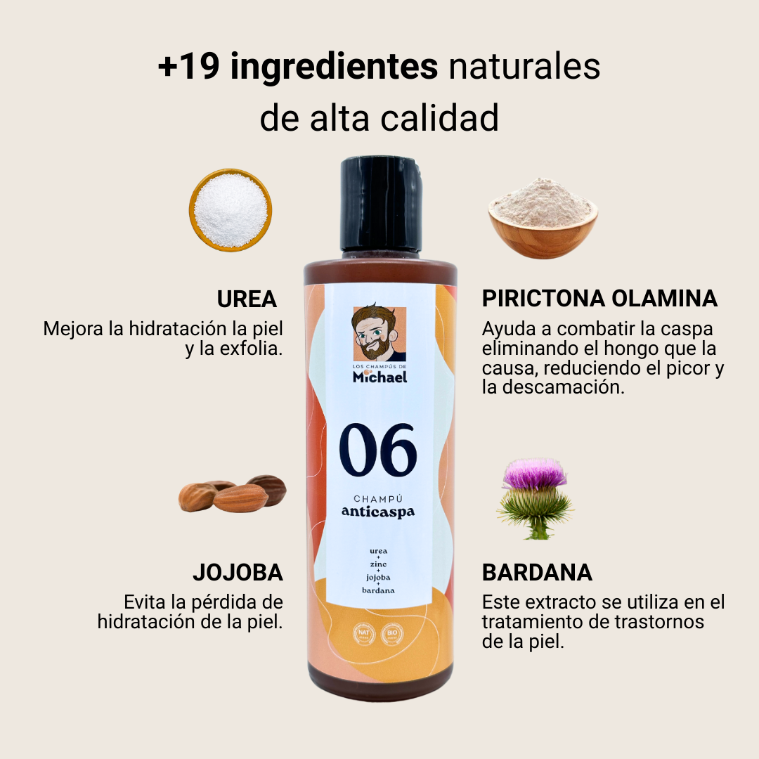 Ingredientes naturales champú anticaspa 06 Los Champús de Michael - Los Consejos de Michael