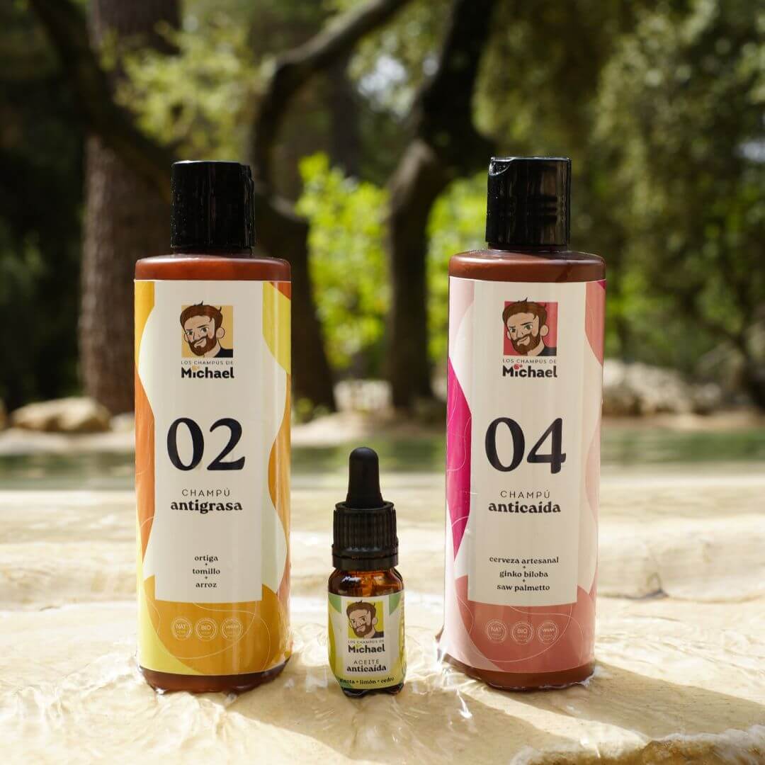 Pack champú antigrasa y anticaída con aceite anticaída - Los Consejos de Michael